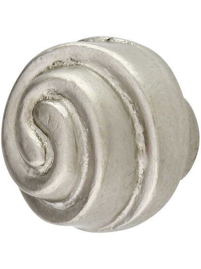 Bronze Rose Cabinet Knob in White Bronze.